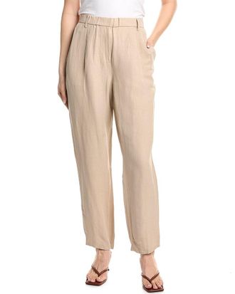 Eileen Fisher Eileen Fisher Petite Ankle Pleated Silk & Linen-Blend Pant