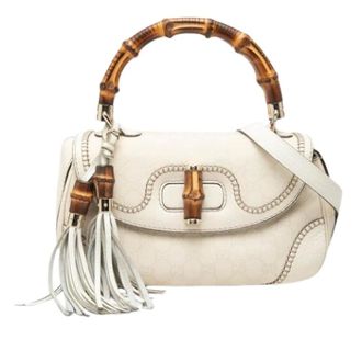 Gucci Pre-owned Handbags, female, White, Size: ONE SIZE Pre-owned Satchel