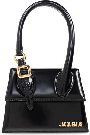 Jacquemus Chiquito Medium Handtas - Dames - Handtassen - Zwart - ONE Size - Katoen - Tassen
