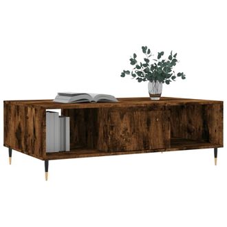 Berkfield Home Decorative Coffee Table Smoked Oak 104x60x35 cm Engineered Wood in Brown | Size: 104 x 60 x 35 cm