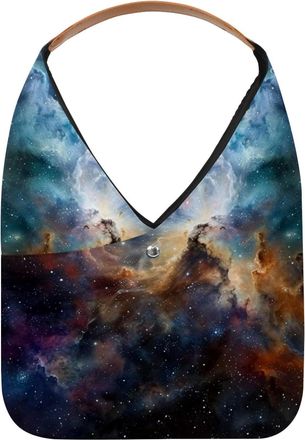 Generic Stars Nebula Reusable Lightweight Grocery Bags - Foldable Into Compact Pouch, Washable & Sturdy, Multipurpose for Shopping and Travel