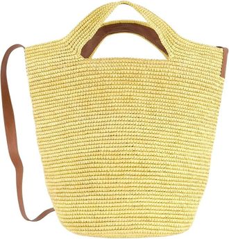 Sensi Studio Beige Straw Tall Bag - Dames - Handtassen - Beige - ONE Size - Tassen