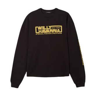 Willy Chavarria Camiseta con estampado gr&aacute;fico - Sweatshirts & Hoodies - Hombre - Negro - L