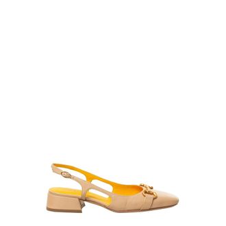 Mara Bini Slingback Sandaal - Dames - Schoenen - Beige - Maat: 36 EU Leer
