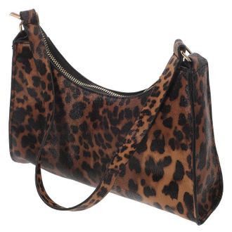 PartyKindom IMIKEYA PU Leopard Print Shoulder Bag for Women, Small Crossbody Lady Handbag, Fashionable Lightweight PU Leather Purse for Daily Use and Casual Outin