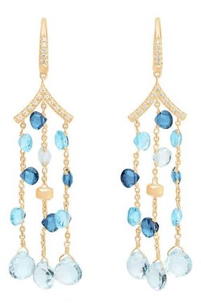 Marco Bicego Paradise Mixed Topaz Drop Earrings in 18K Yellow Gold at Nordstrom