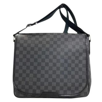Louis Vuitton Pre-owned Cross Body Bags, female, Black, Size: ONE SIZE Pre-owned Damier Graphite Shoulder Bag