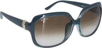 Ferragamo Pre-owned Accessories, female, Blue, Size: ONE SIZE Pre-owned Plastic Sunglasses