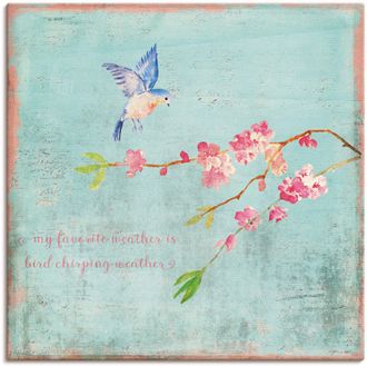 Artland Wandbild »Vogelgezwitscherwetter« Sprüche & Texte 1 Stk. tlg. als Alubild, Outdoorbild, Leinwandbild, Poster in verschied. Grössen