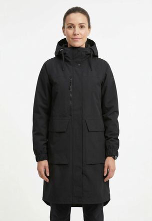 Icepeak Funktionsmantel ICEPEAK ABBENVILLE, Damen, Gr. 36, basic schwarz, Obermaterial: 59% Baumwolle, 41% Polyamid. Futter: 100% Polyester, M&auml;ntel Funktionsm