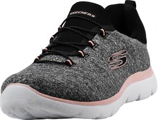 Skechers Womens Summits Trainers Ladies Runners Comfort Black/Coral 5.5 (38.5)