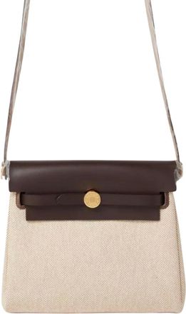 Herm&egrave;s Ecru Ebene Mini Herbag