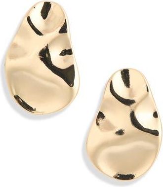 Nordstrom Rack Molten Oval Drop Earrings in Gold at Nordstrom Rack