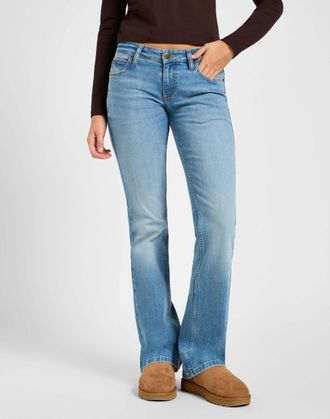 Lee Bootcut-Jeans LEE Lee Jeans Jessica, Damen, Gr. 25, L&auml;nge 31, blau, Obermaterial: 84% Baumwolle CO. 14% Polyester PES. 2% Elasthan EL., Jeans Bootcut-