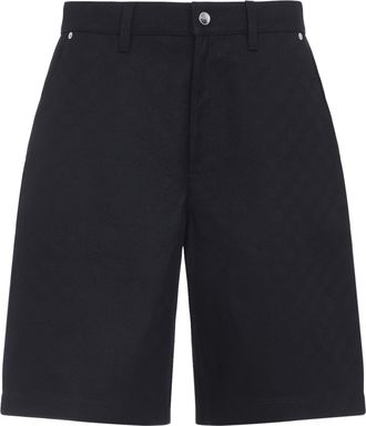 Gucci Black Cotton Bermuda-Uomo