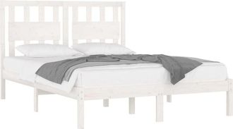 vidaXL Vidaxl - Estructura De Cama De Madera De Pino Maciza Blanca 140x190 Cm