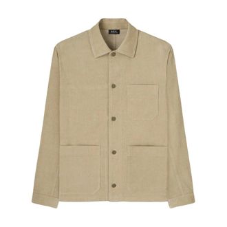 A.P.C. A.p.c. - New Rodney Jacket - Heren - Jassen - Beige - Maat: XL Katoen