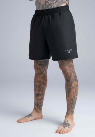Siksilk Badehose SIKSILK Siksilk Badehose, Herren, Gr. XL, N-Gr, schwarz, Obermaterial: 100% Polyester PES., Badehosen Badehose