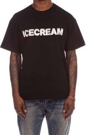 Icecream Snow Top Cotton Graphic T-Shirt in Black at Nordstrom, Size Xx-Large