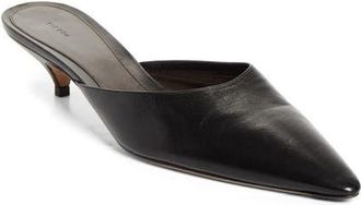 The Row Liiisa Pointed Toe Kitten Heel Mule in Black at Nordstrom, Size 9.5Us