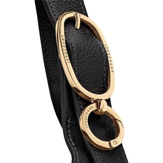 Longchamp Cowhide Leather Shoulder Bag - Black