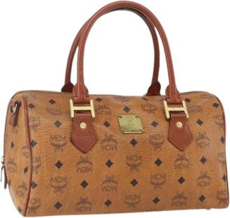MCM Pre-owned Handbags, female, Brown, Size: ONE SIZE Pre-owned Boston Bag