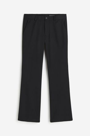 H&M Ausgestellte Twillhose in Slim Fit - Schwarz