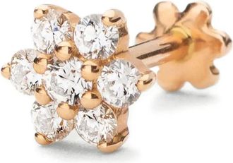 Maria Tash 18K rose gold Diamond Flower stud earring - Goud