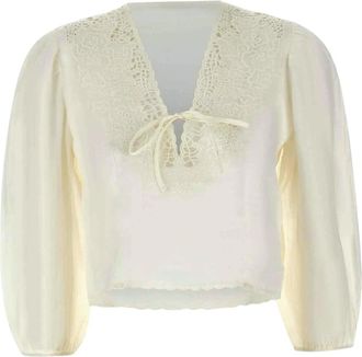 HUGO BOSS C Briketta Blouse - Dames - Blouses - Wit - M - Overhemden