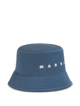 Marni Cappello bucket con ricamo - Blu