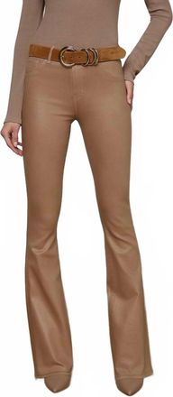 L'agence Marty Coated Flare Jeans In Cappuccino Coated