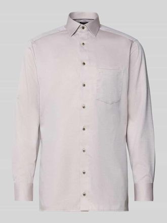 Olymp Regular Fit Businesshemd aus Baumwolle mit Kentkragen in Sand, Größe 39