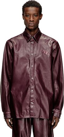 Diesel Shirt with logo in burgundy - Shirts - Man - Red