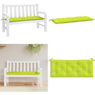 vidaXL Cuscino per Panca Verde Brillante 120x50x7 cm in Tessuto Oxford - Cuscino da giardino - Cuscino da patio