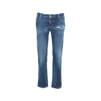 Dsquared2 Jeans, Dames, Blauw, S, Katoen, Jenna Straight Jeans