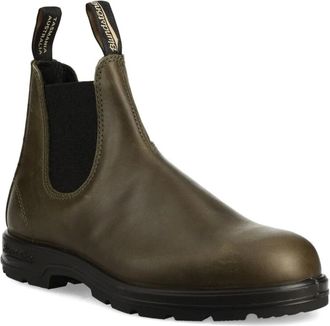 Blundstone Leren laarzen met elastisch vlak - Groen