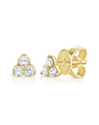Sabrina Designs 14K 0.06 Ct. Tw. Diamond Three-Stone Studs