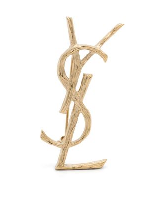 Saint Laurent Cassandre brooch - Gold