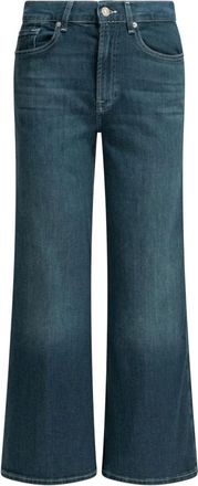 7 For All Mankind Vaqueros de Pierna Ancha de Tiro Alto - Jeans - Mujer - Azul - W26