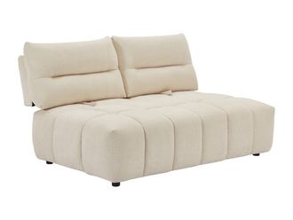 Vente-Unique Sof&aacute; de 2 plazas con respaldo movible en tela texturizada beige APOLIU