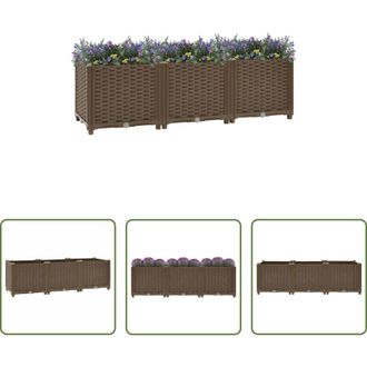 vidaXL vidaXL Giardino - Letto rialzato 120x40x38 cm in polipropilene