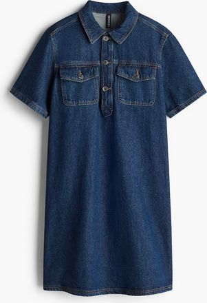 H&M Denimkleid mit Kurzarm - Blue