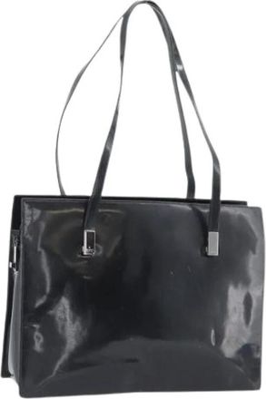 Gucci Pre-owned Vintage Enamel Tote Bag - Dames - Vintage Schoudertas - Zwart - ONE Size - Vintage