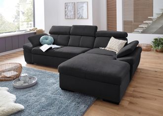 Exxpo Sofa Fashion Ecksofa »Salerno, inkl. Kopf- und Armteilverstellung, elegant & bequem, L-Form« wahlweise mit Bettfunktion und Bettkasten, tolle Detailverarbeitung