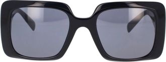 Versace Rechthoekige Oversized Zonnebril - unisex - Zonnebrillen - Zwart - 54 MM - Accessoires