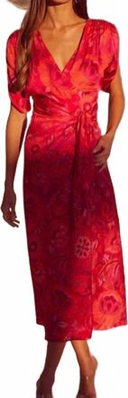 Misa Francesca Midi Dress In Flora Corsica Fuschia