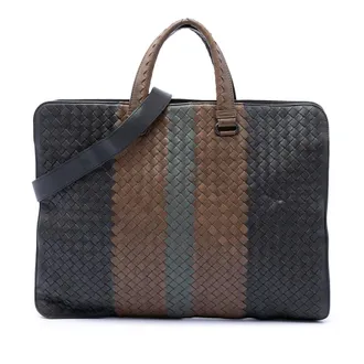 Bottega Veneta Pre-owned Bottega Veneta Nappa Intrecciato Club Fume Briefcase Unisex AZK8R900EJVZARBP