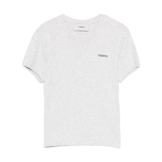 Coperni T-Shirts, female, Gray, Size: L Crew Neck Logo T-Shirt
