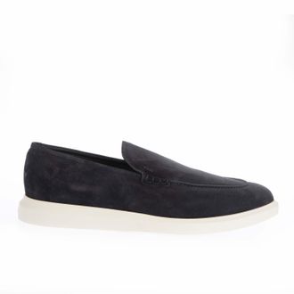 HUGO BOSS Mens Randy Suede Loafers in Dark Blue - Size UK 7.5