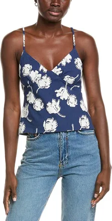 Free People Susie Printed Linen-Blend Top